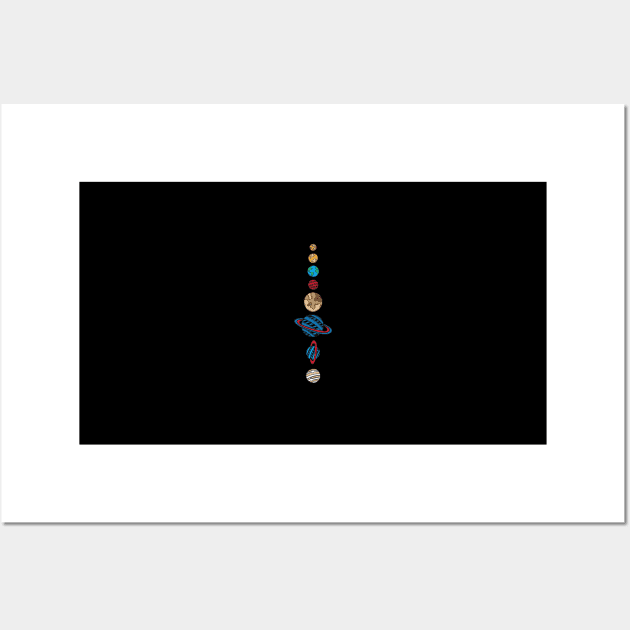 Our Solar System Black Space Funny Planets For Space Geeks Wall Art by mangobanana